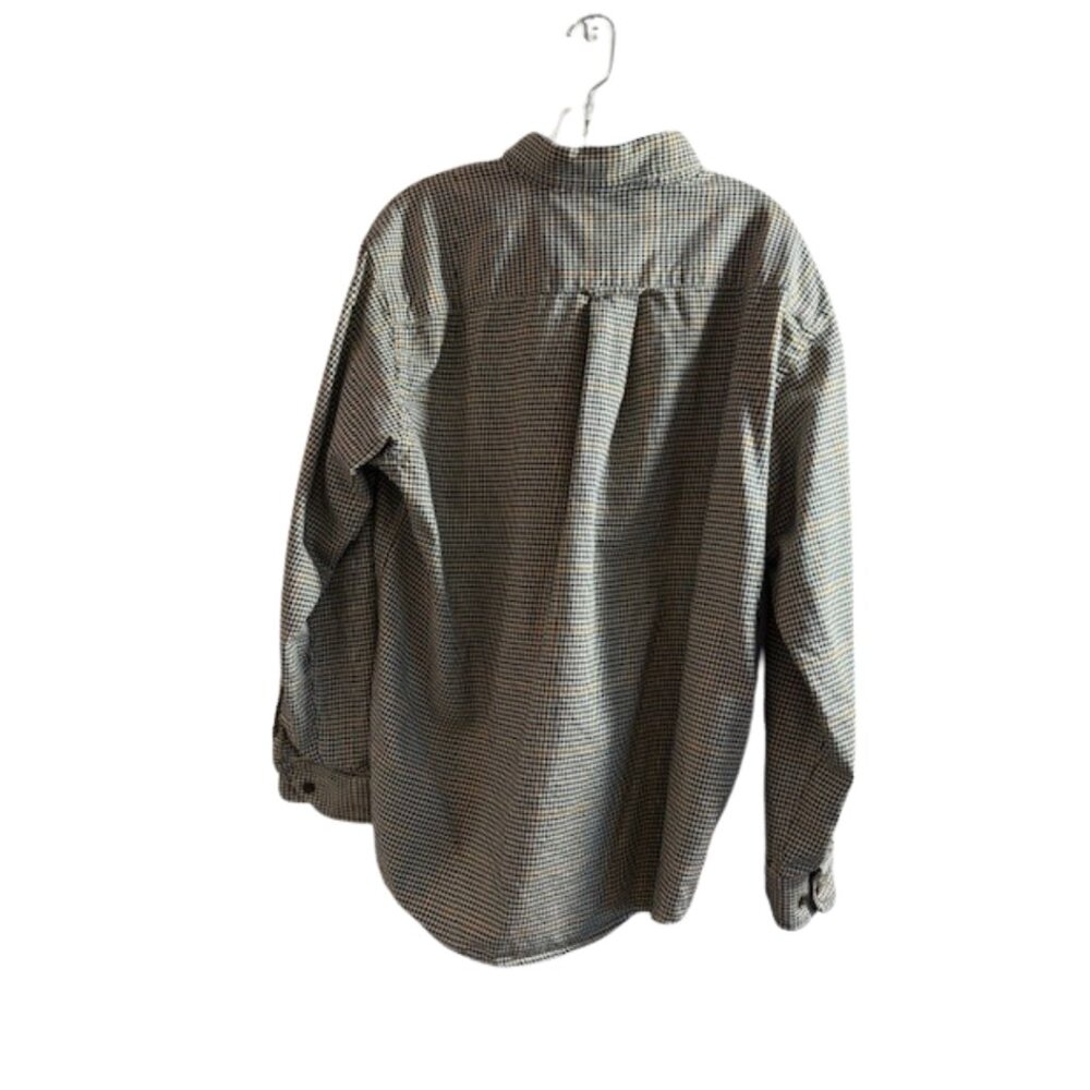 Orvis Men's XL Button-Up Shirt Brown Check Cotton Twill Casual Outdoor - Picture 7 of 8